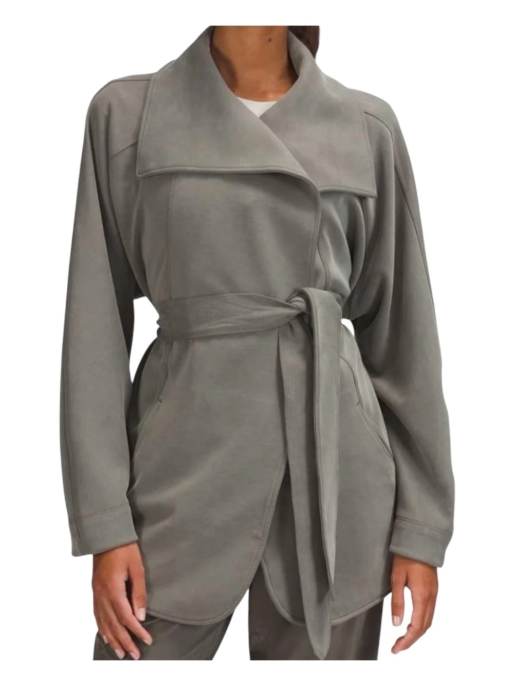 Lululemon Gray Softstreme Wrap Belted M/L